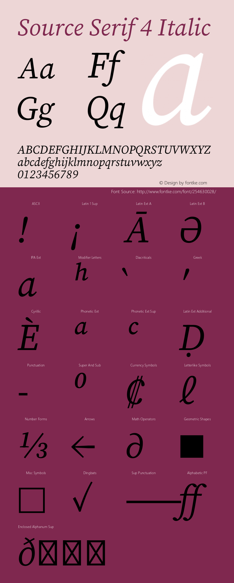 Source Serif 4 Italic Version 4.004;hotconv 1.0.116;makeotfexe 2.5.65601图片样张