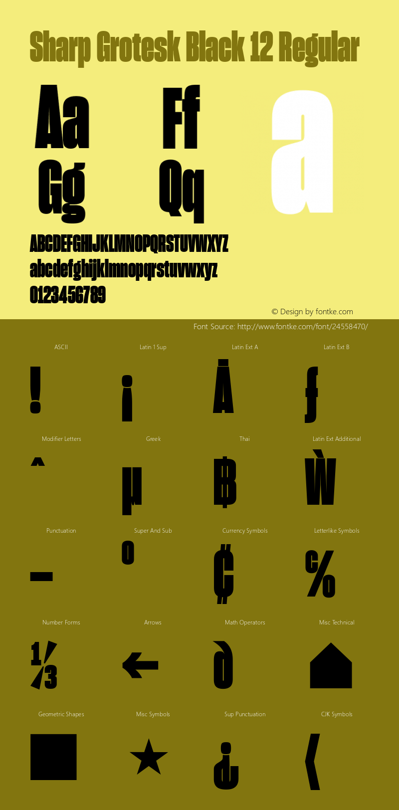 Sharp Grotesk Black 12 Regular Version 1.001;PS 1.000;hotconv 16.6.51;makeotf.lib2.5.65220图片样张