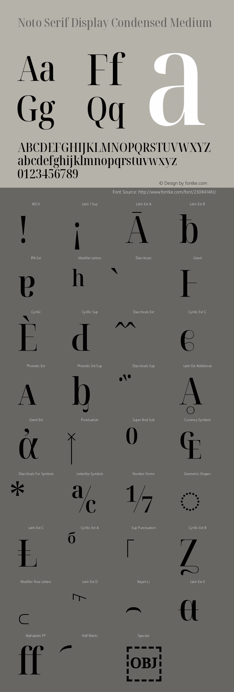 Noto Serif Display Condensed Medium Version 2.007图片样张