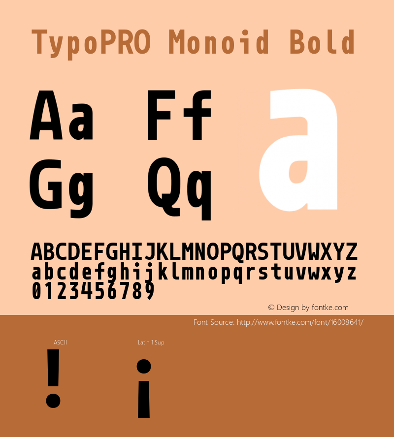 TypoPRO Monoid Bold Version 0.61图片样张