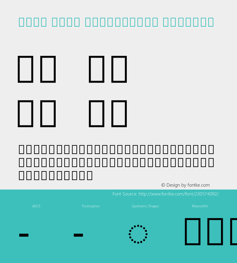 Noto Sans Kharoshthi Regular Version 2.002图片样张