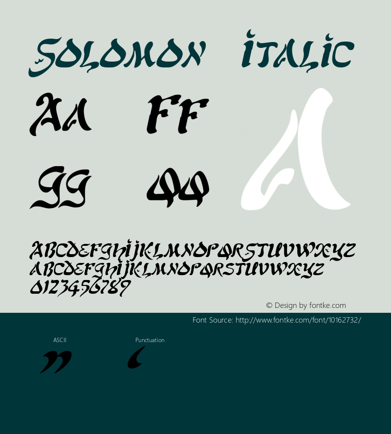 Solomon Italic Version 001.000图片样张