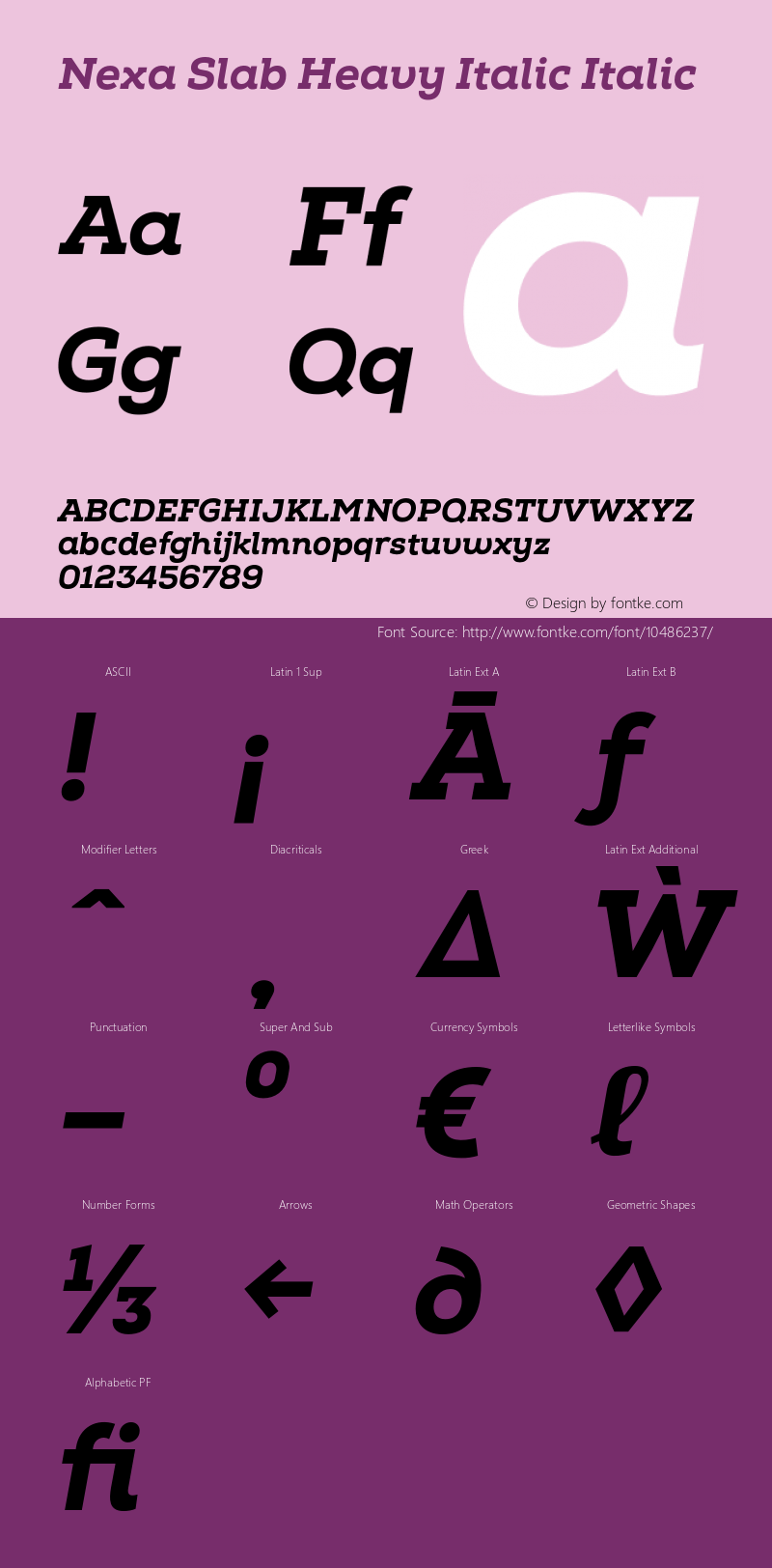 Nexa Slab Heavy Italic Italic Version 0.000图片样张