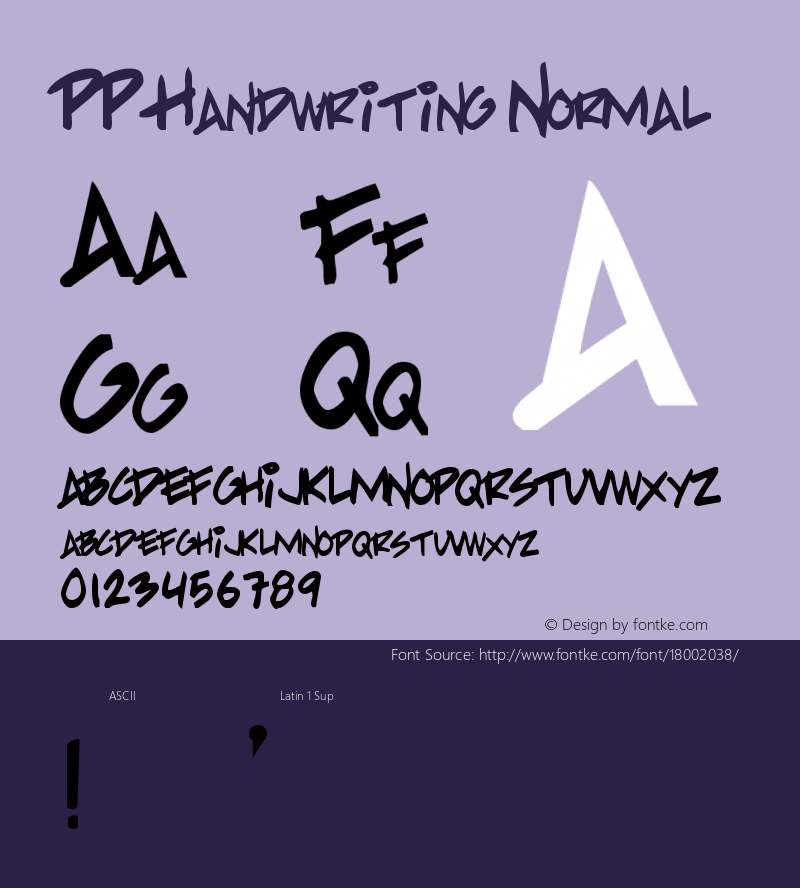 PP Handwriting Normal Version Macromedia Fontograp图片样张