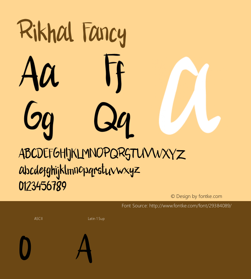 Rikhal Fancy Version 1.002;Fontself Maker 3.1.1图片样张