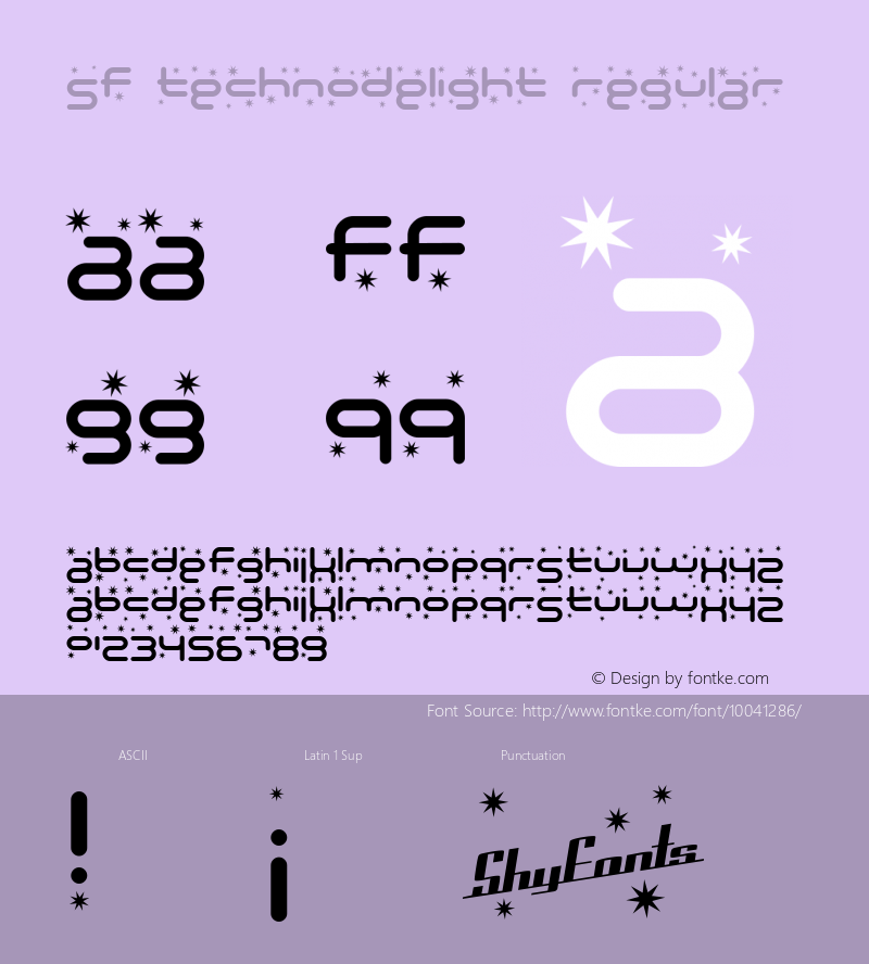 SF Technodelight Regular 1.0图片样张