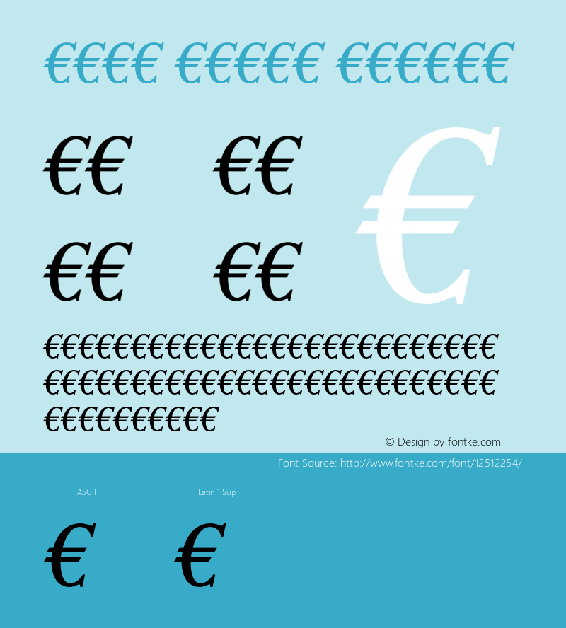 Euro Serif Italic 001.000图片样张