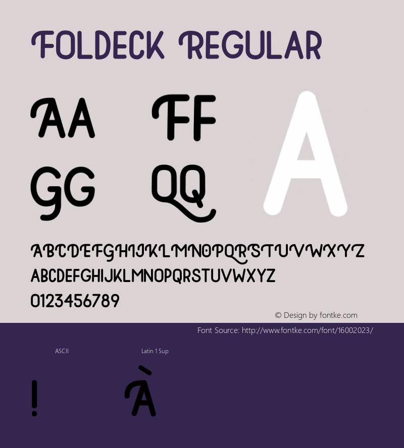 Foldeck Regular Version 001.000图片样张