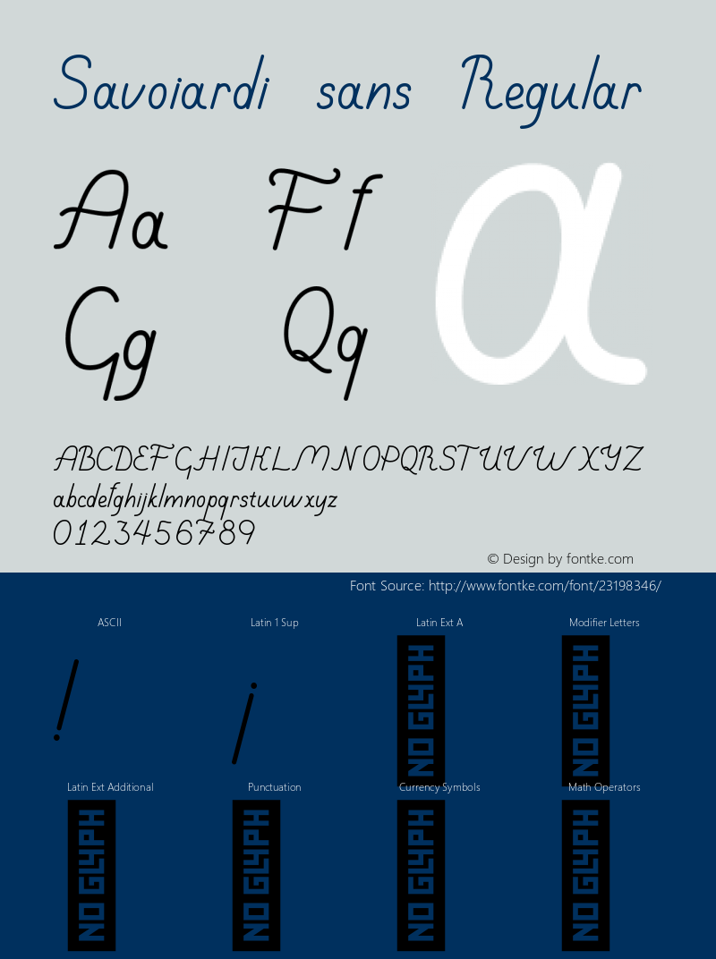 Savoiardisans-Regular Version 1.000图片样张