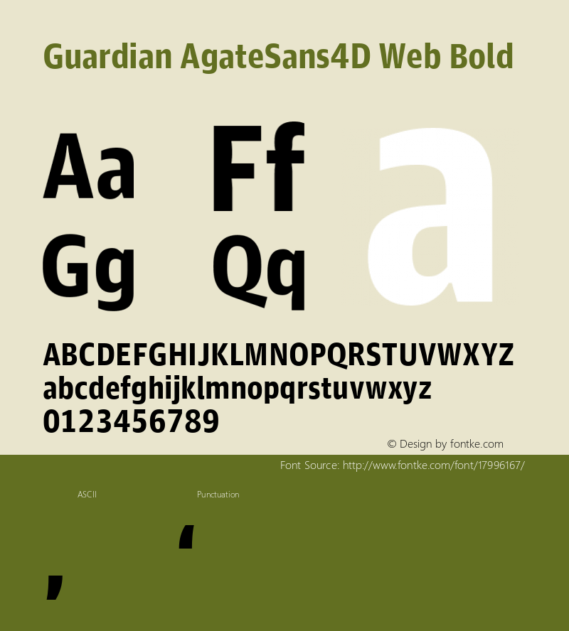 Guardian AgateSans4D Web Bold Version 001.002 2011图片样张