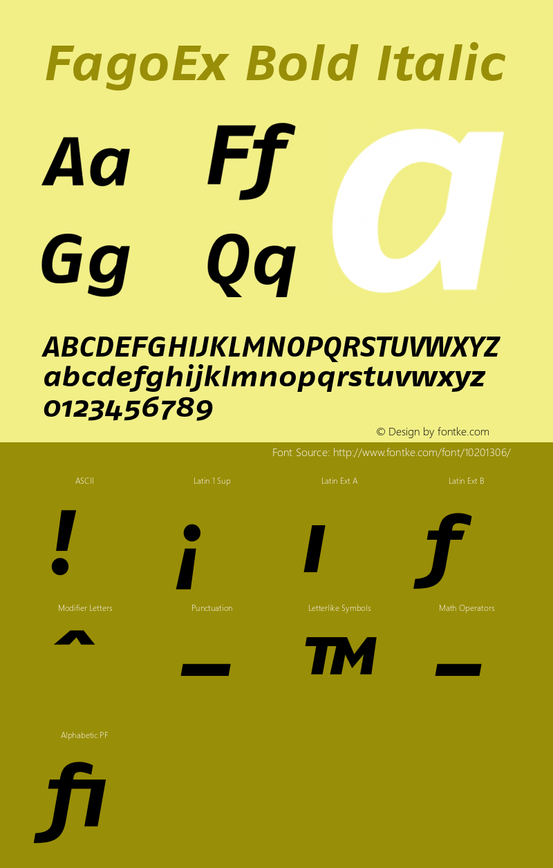 FagoEx Bold Italic 001.000图片样张