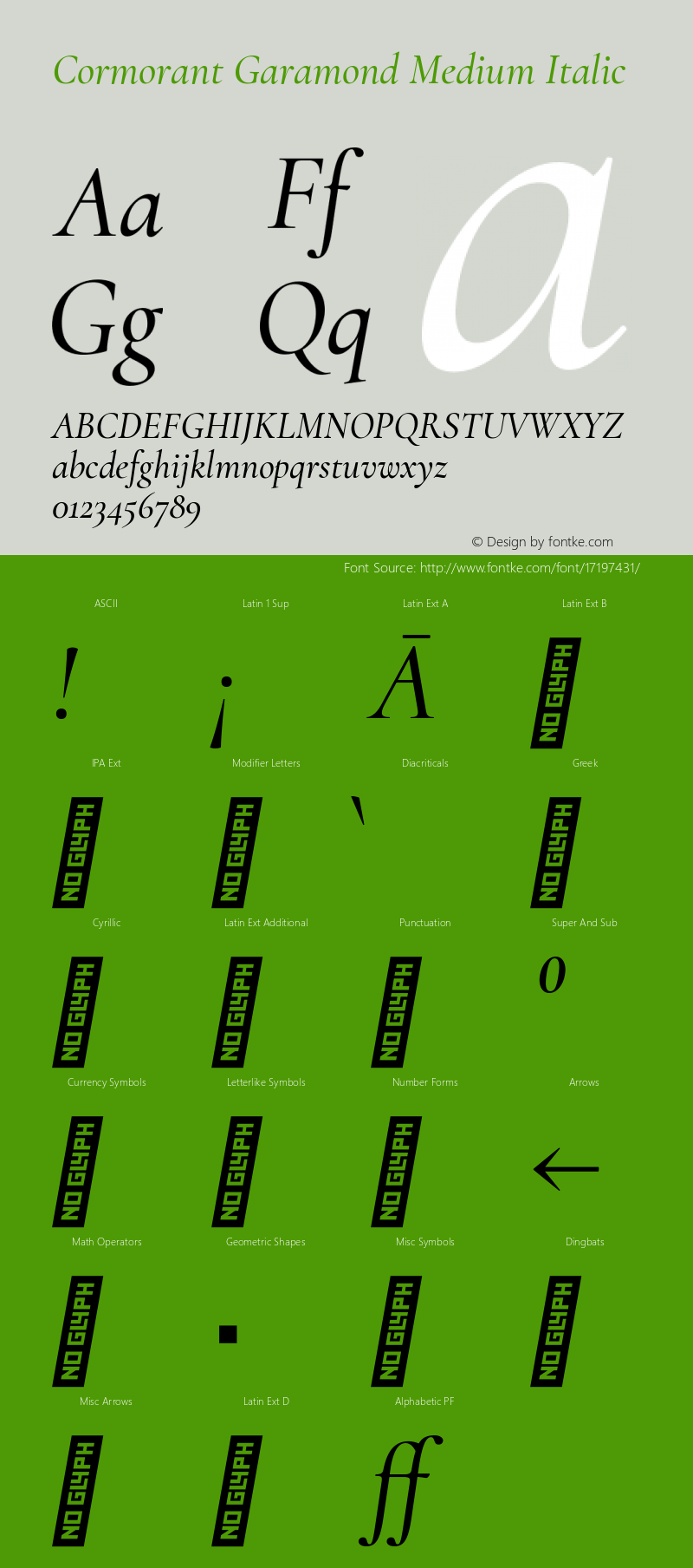 Cormorant Garamond Medium Italic Version 3.000图片样张