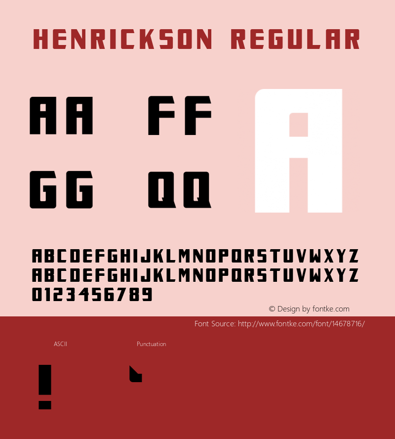 Henrickson Regular Version 1.000图片样张