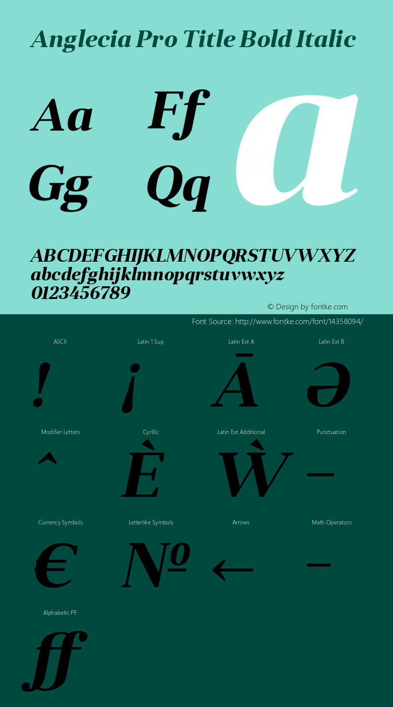 Anglecia Pro Title Bold Italic Version 001.000;com.myfonts.konstantynov.anglecia-pro.title-bold-italic.wfkit2.47MA图片样张