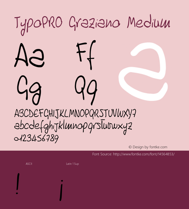 TypoPRO Graziano Medium Version 001.000图片样张