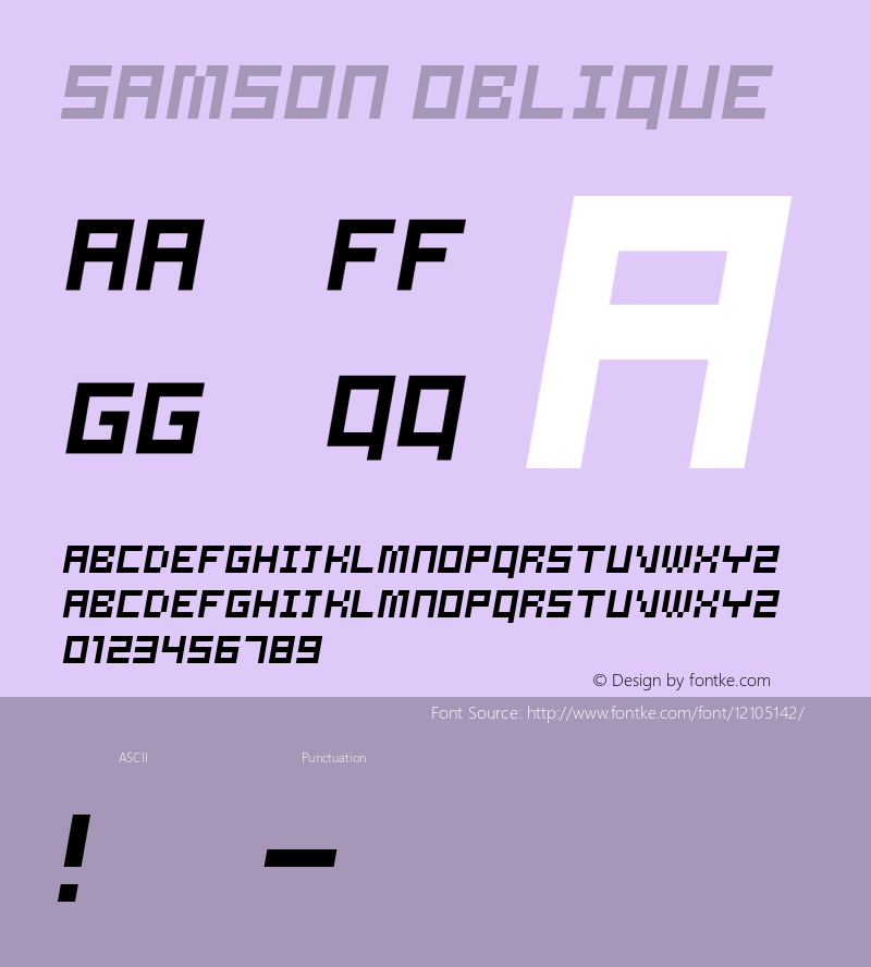 Samson Oblique Version 2.00图片样张