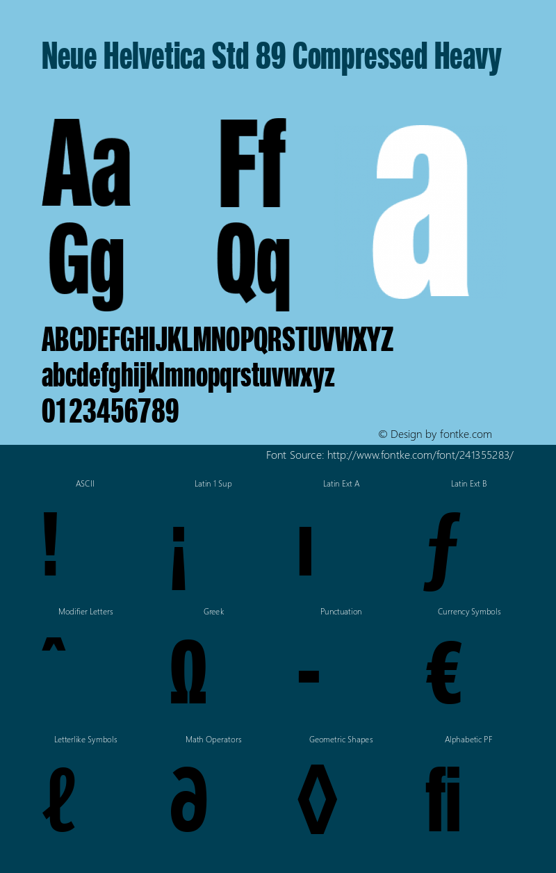 Neue Helvetica Std 89 Cm Heavy Version 1.00, build 9, s3图片样张
