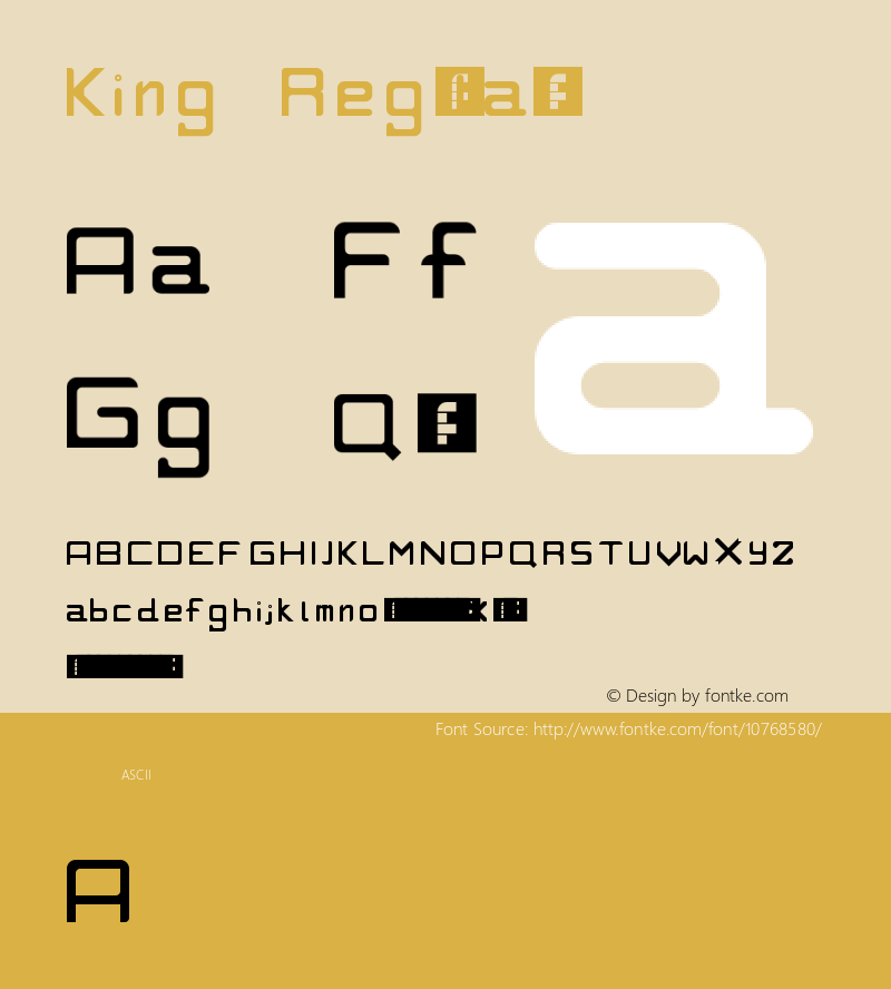 King Regular Version 1.0图片样张