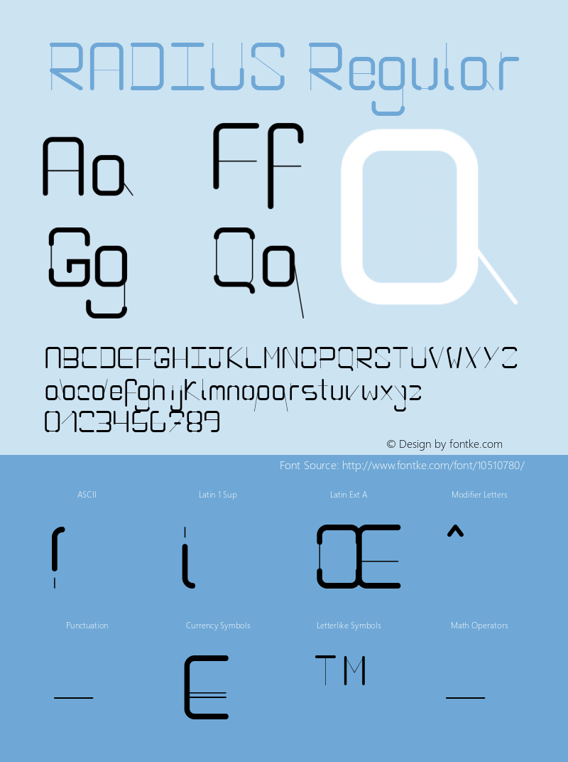 RADIUS Regular Version 1.000图片样张