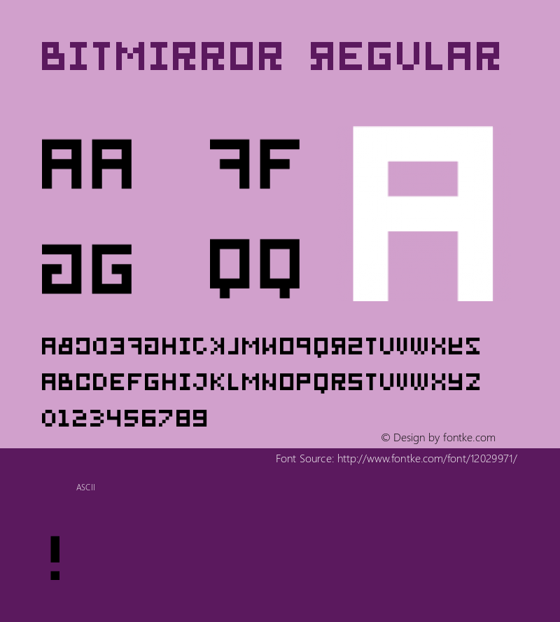 bitmirror Regular 1.0图片样张