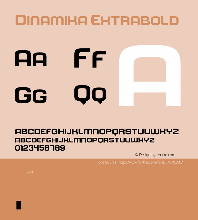 Dinamika Extrabold Version 1.000;PS 001.000;hotconv 1.0.88;makeotf.lib2.5.64775图片样张