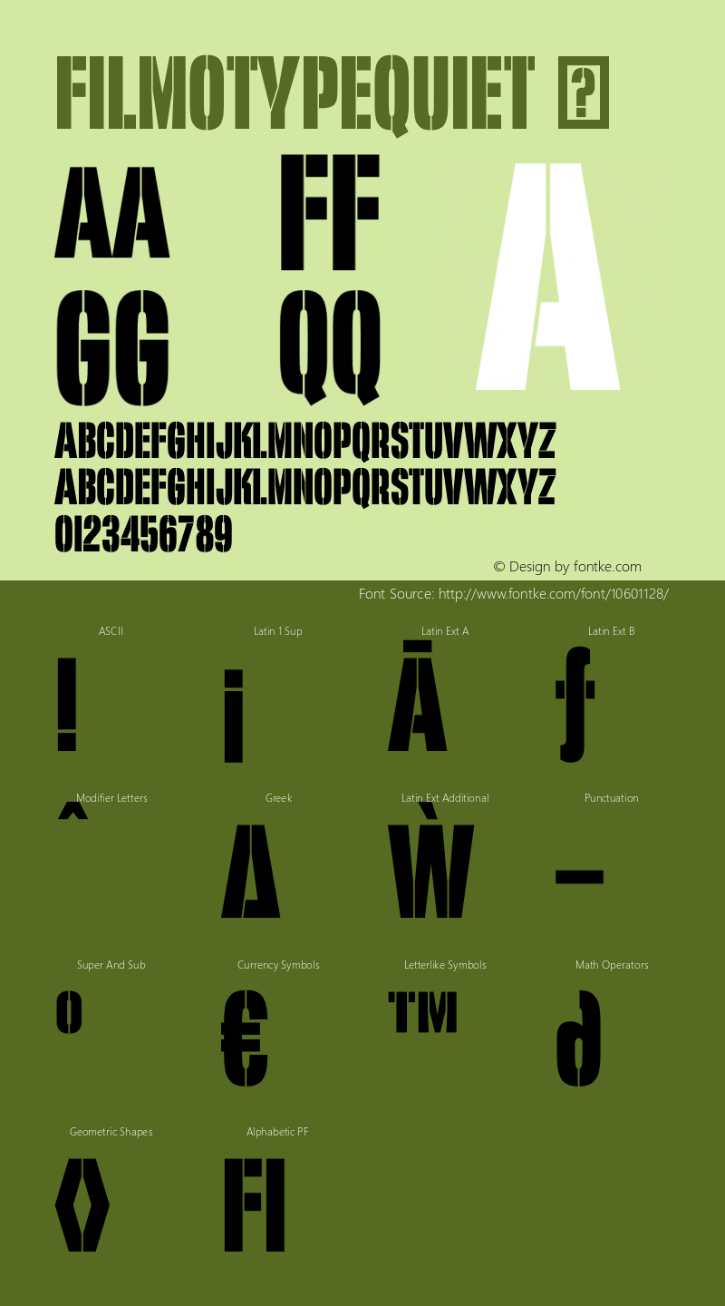 FilmotypeQuiet ☞ Version 1.000;com.myfonts.filmotype.quiet.regular.wfkit2.3rnA图片样张