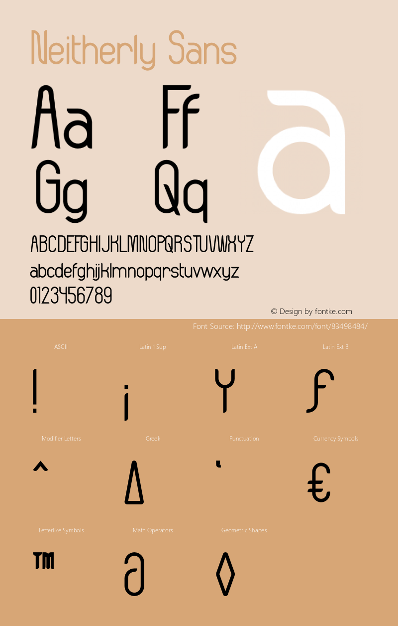 Neitherly Sans Version 1.004;Fontself Maker 3.5.1图片样张