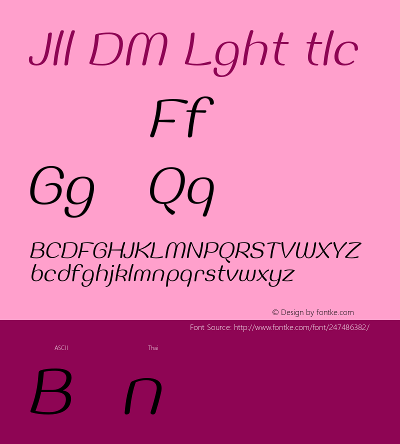 Jella DEMO Light Italic Version 1.001;Glyphs 3.1.2 (3151)图片样张