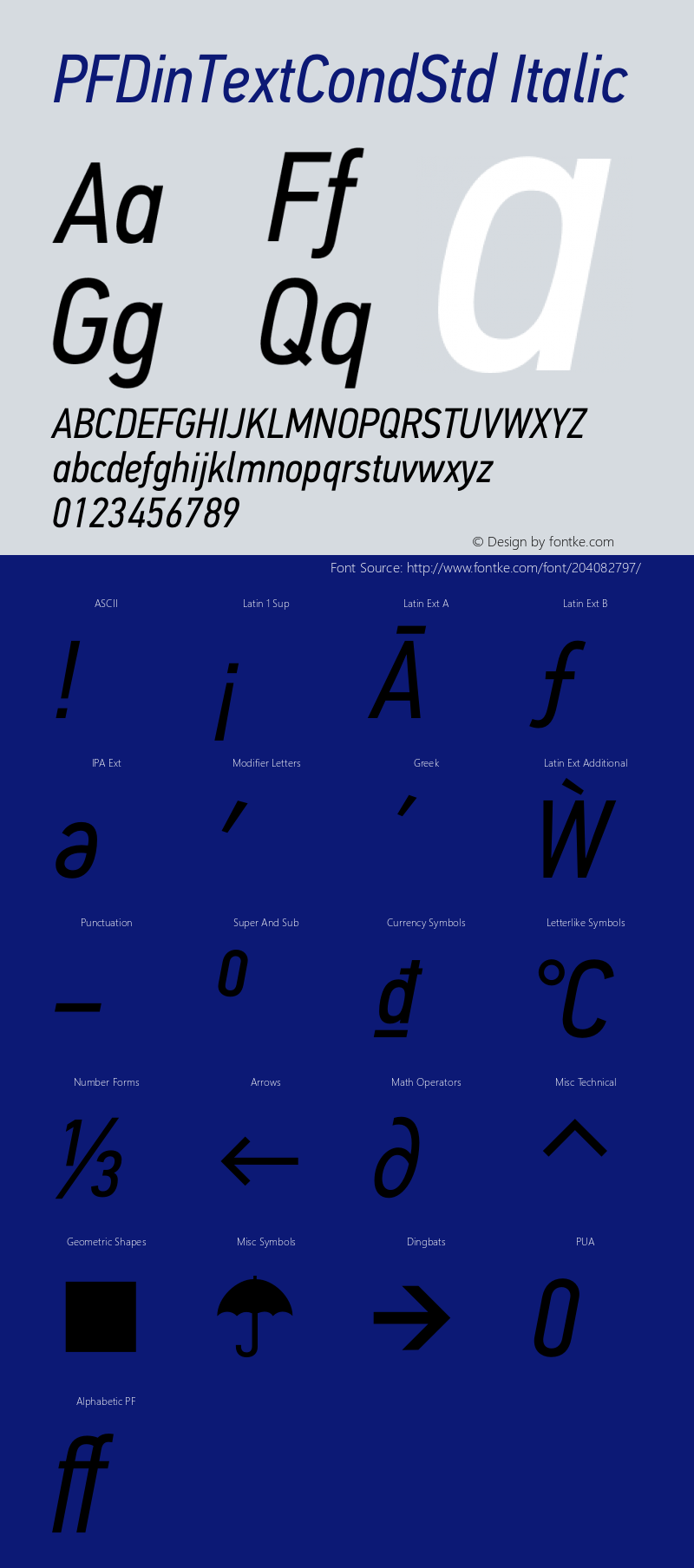 PFDinTextCondStd Italic Version 2.00;February 15, 2019;FontCreator 11.5.0.2422 32-bit图片样张