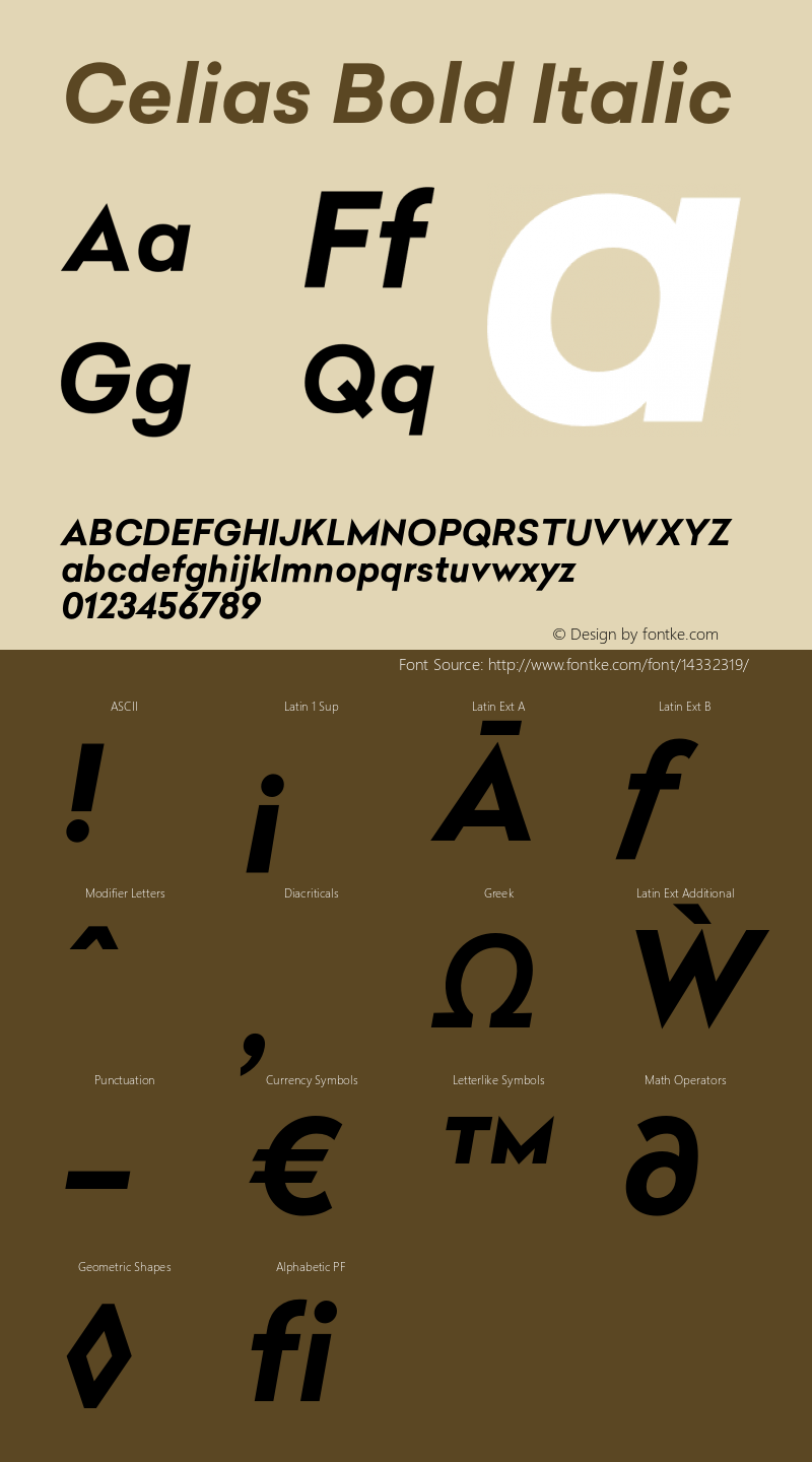 Celias Bold Italic Version 1.000;PS 001.000;hotconv 1.0.70;makeotf.lib2.5.58329图片样张