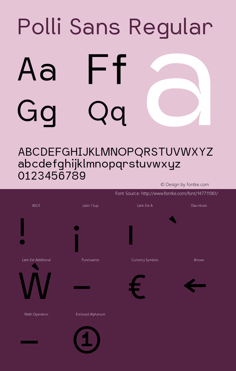 Polli Sans Regular Version 1.000图片样张