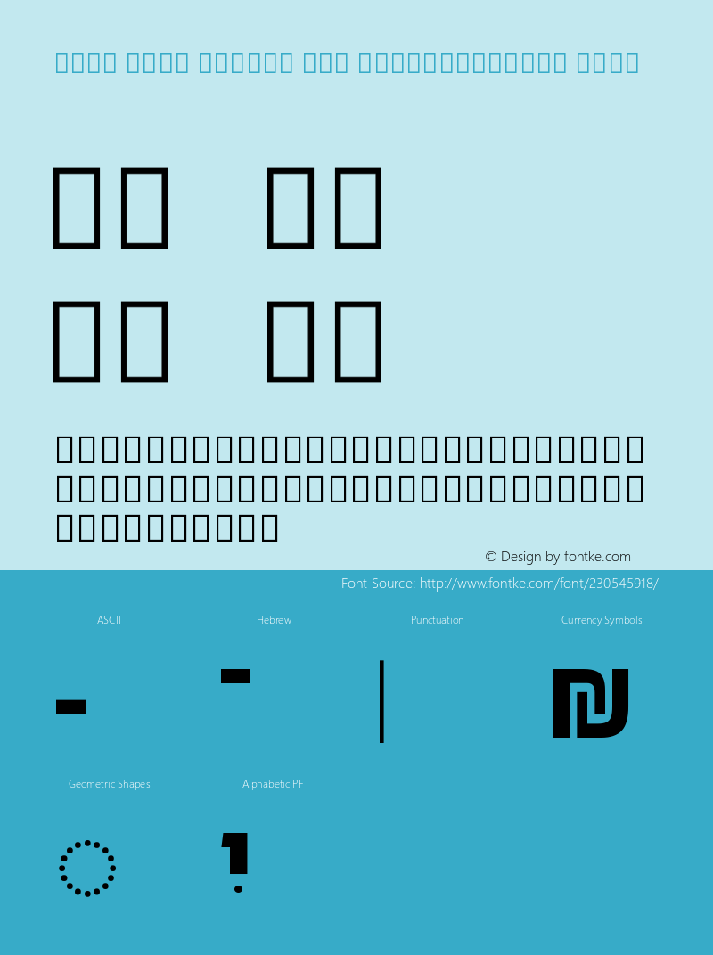 Noto Sans Hebrew New SemiCondensed Bold Version 3.001图片样张