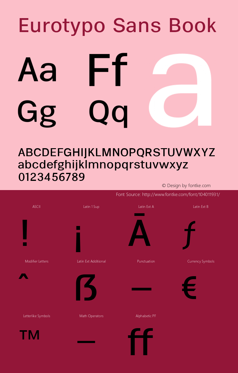 Eurotypo Sans Book 1.000图片样张