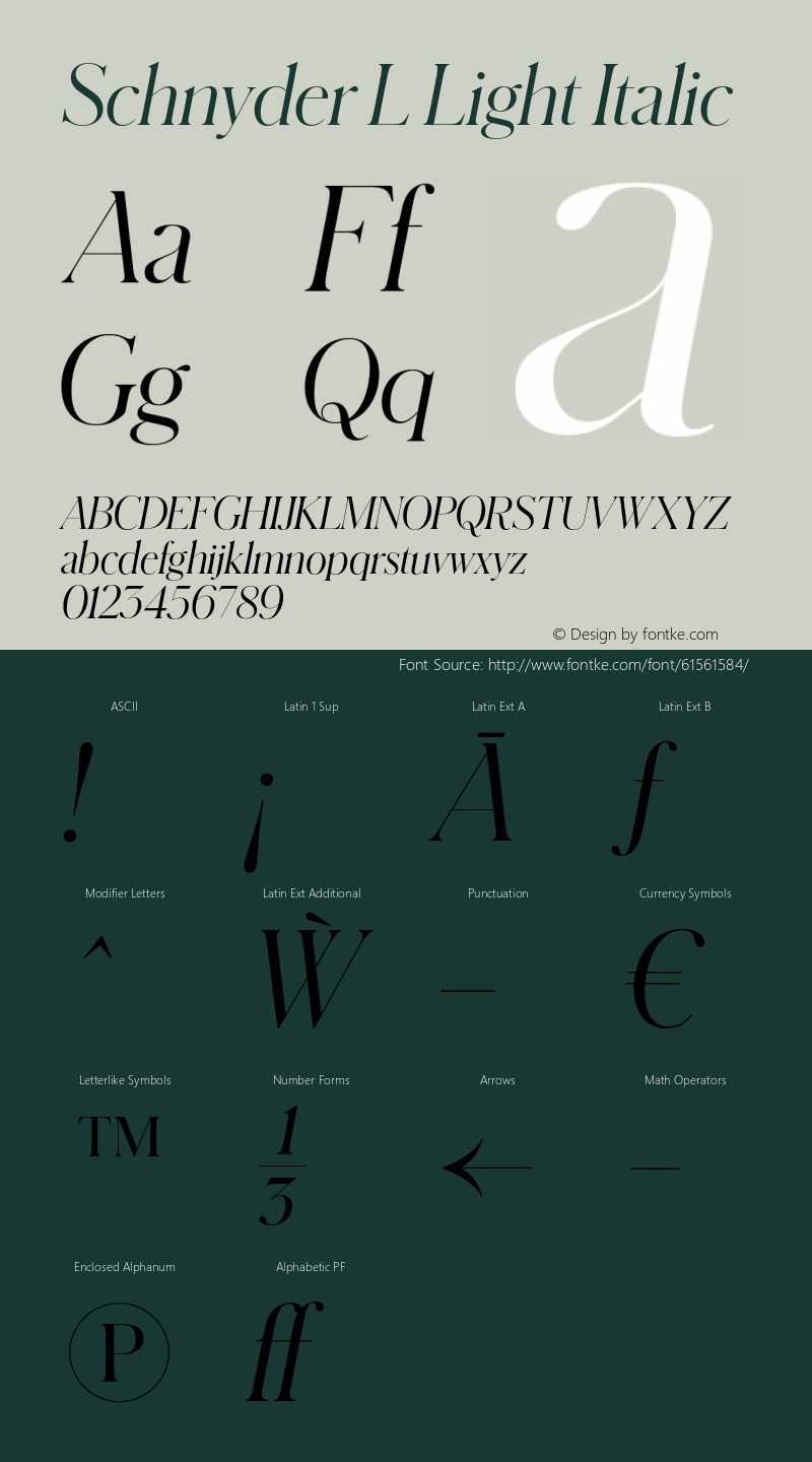 SchnyderL-LightItalic Version 1.001图片样张