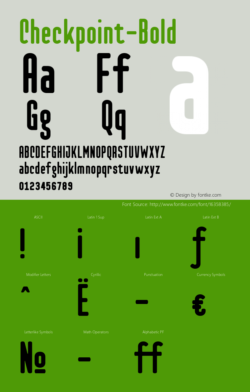 Checkpoint-Bold ☞ Version 1.100;com.myfonts.easy.t26.checkpoint.bold.wfkit2.version.3yUe图片样张