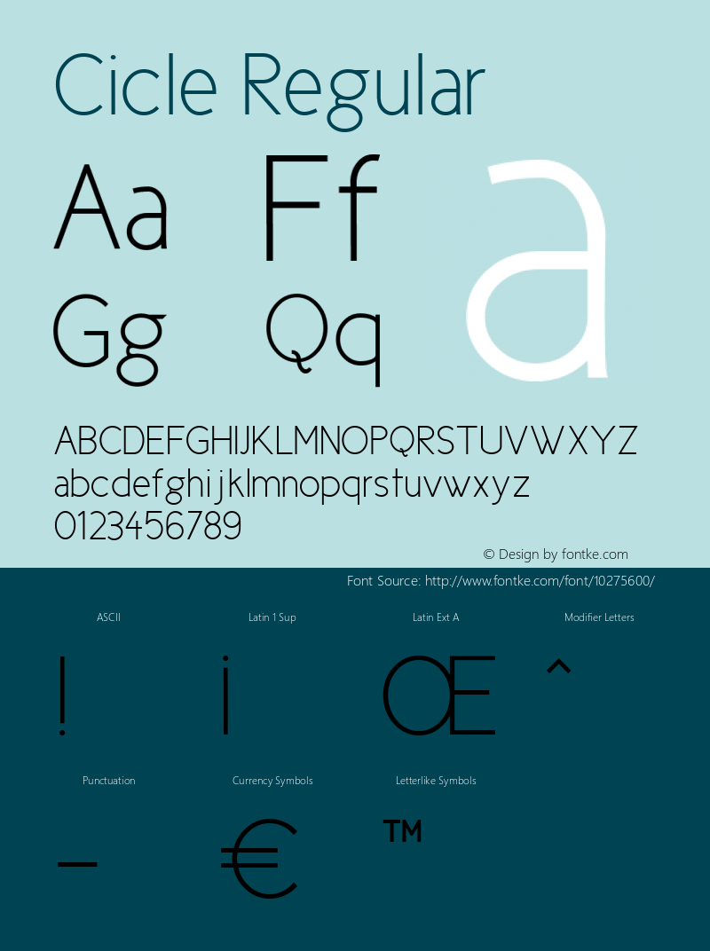 Cicle Regular 001.000图片样张