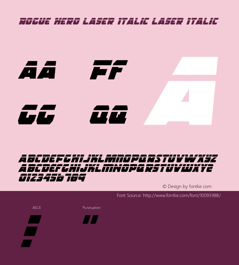 Rogue Hero Laser Italic Laser Italic 1图片样张