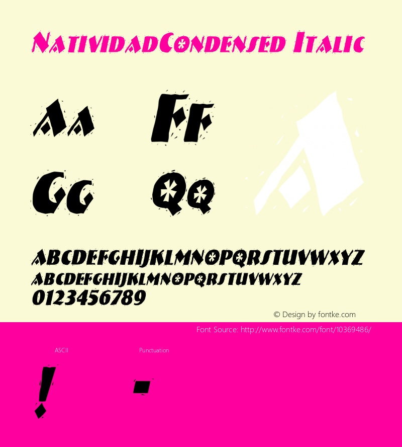 NatividadCondensed Italic Rev. 003.000图片样张