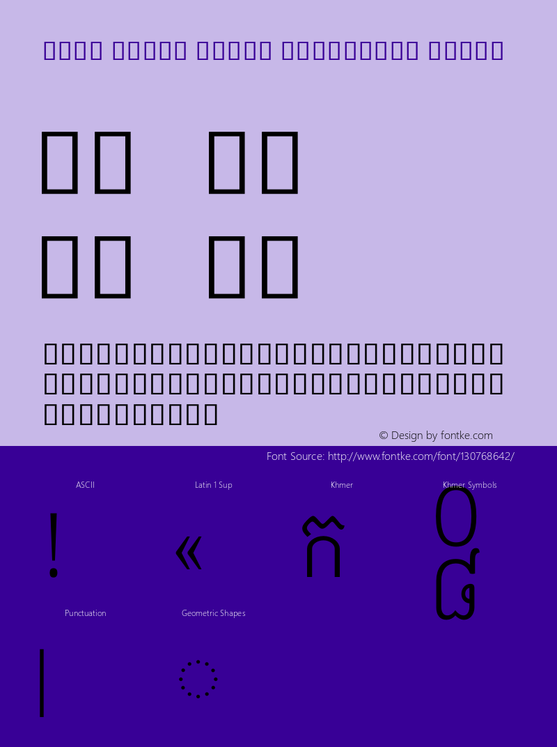 Noto Serif Khmer Condensed Light Version 2.001图片样张