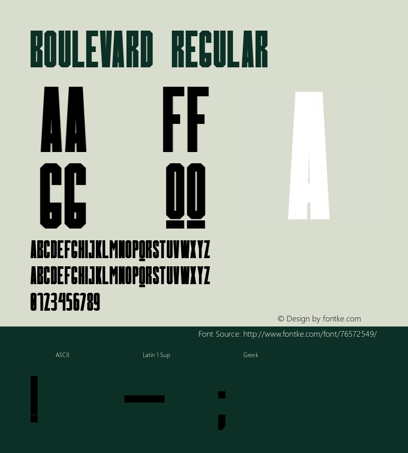 BOULEVARD Version 1.00;July 4, 2020;FontCreator 12.0.0.2525 64-bit图片样张
