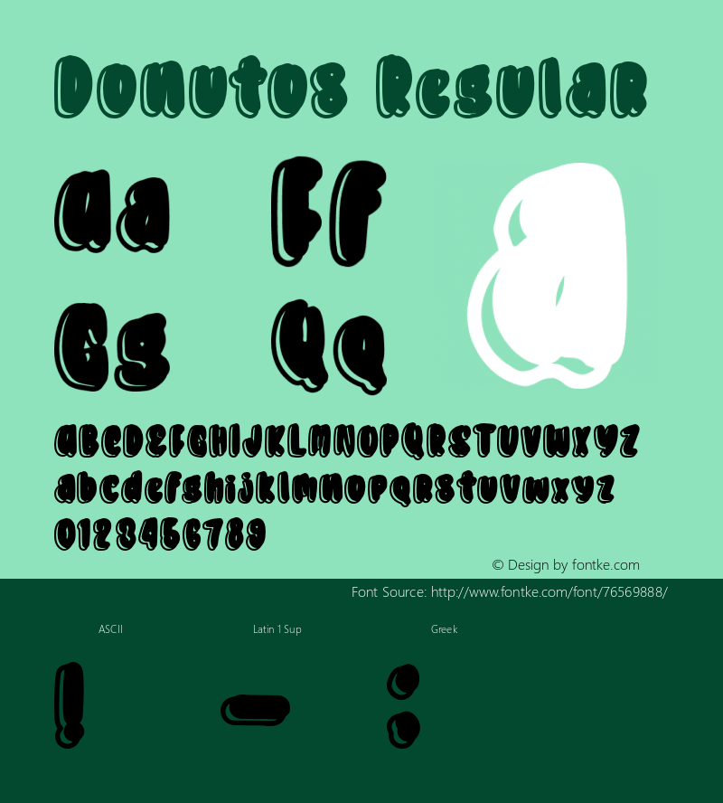 Donutos Version 1.00;April 4, 2020;FontCreator 11.5.0.2427 32-bit图片样张