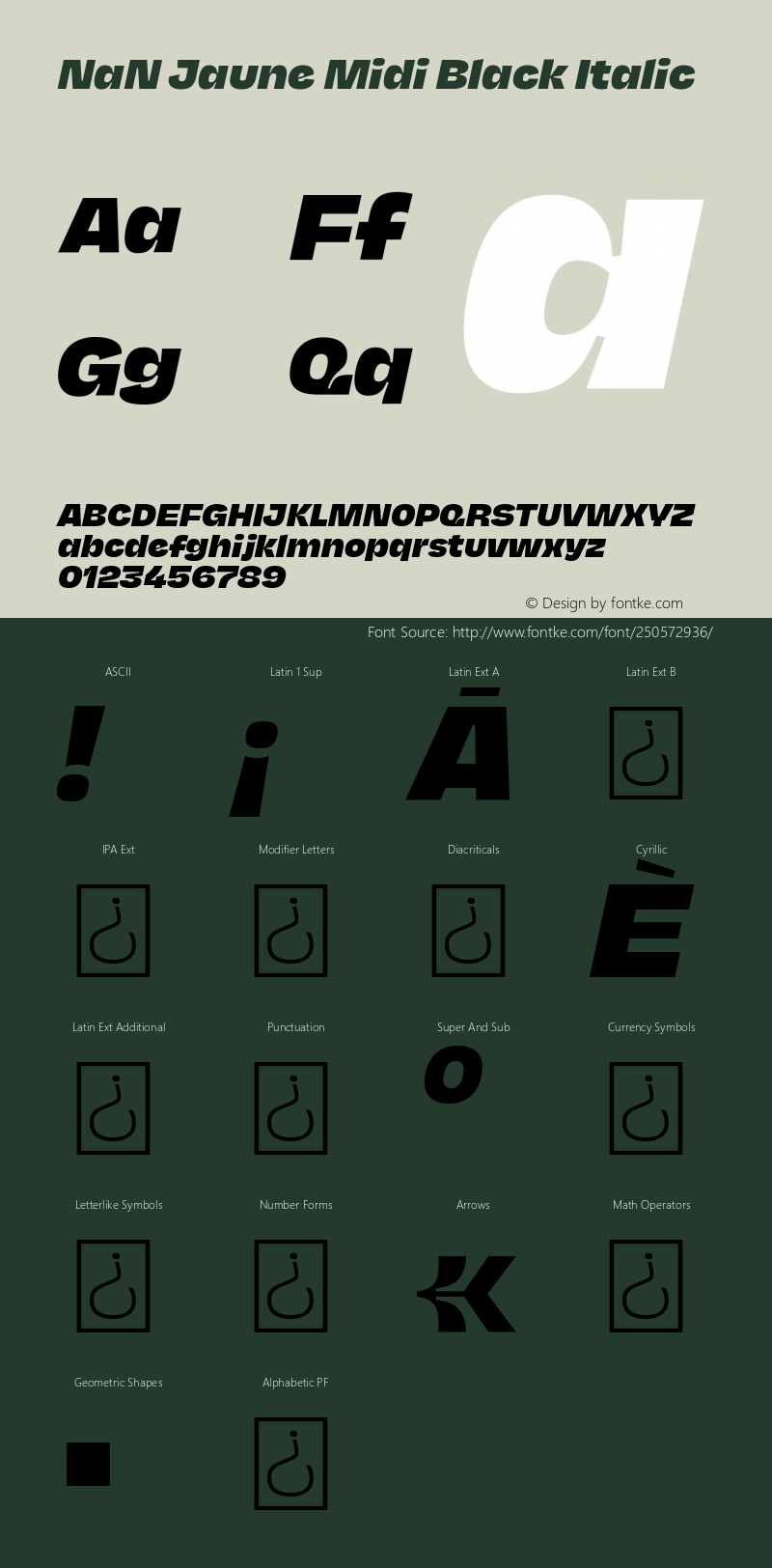 NaN Jaune Midi Black Italic Version 1.002图片样张