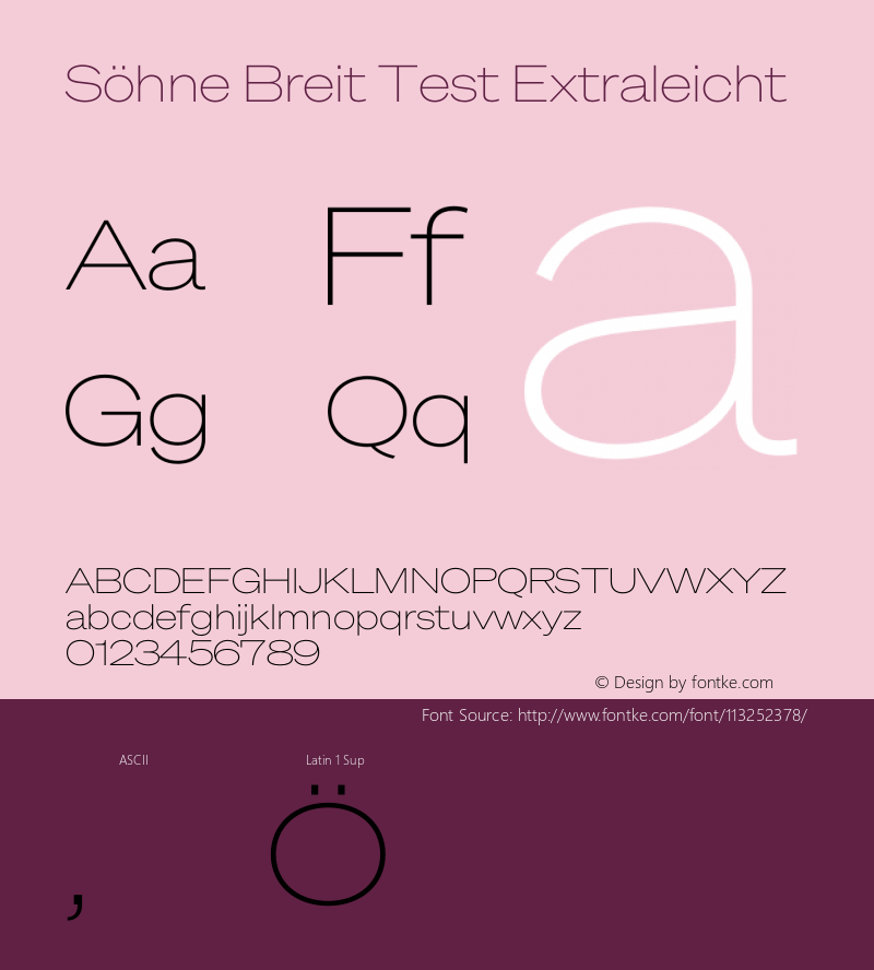 SohneBreit-ExtraleichtTest Version 1.108;hotconv 1.0.116;makeotfexe 2.5.65601;0图片样张