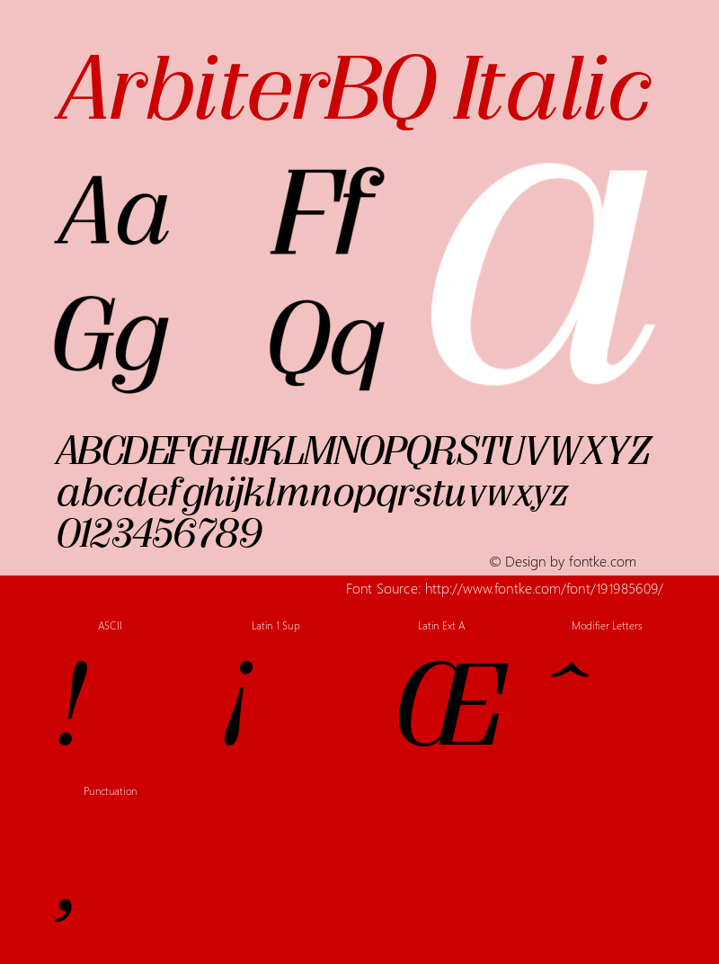 ArbiterBQ-RegularItalic 001.001图片样张