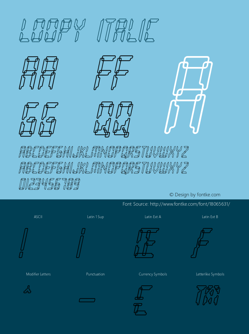 Loopy Italic Version 1.5 2009图片样张