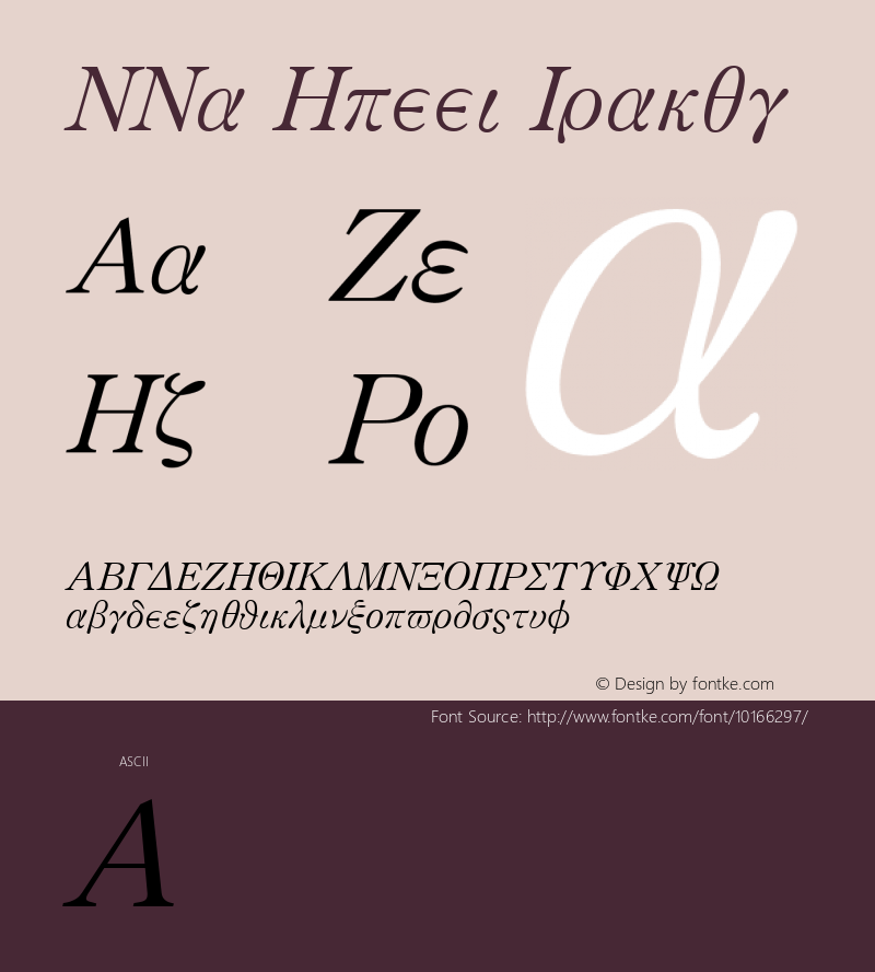 MMa Greek Italic Version 2.000;PS 001.000;hotconv 1.0.38;makeotf.lib1.6.5960图片样张