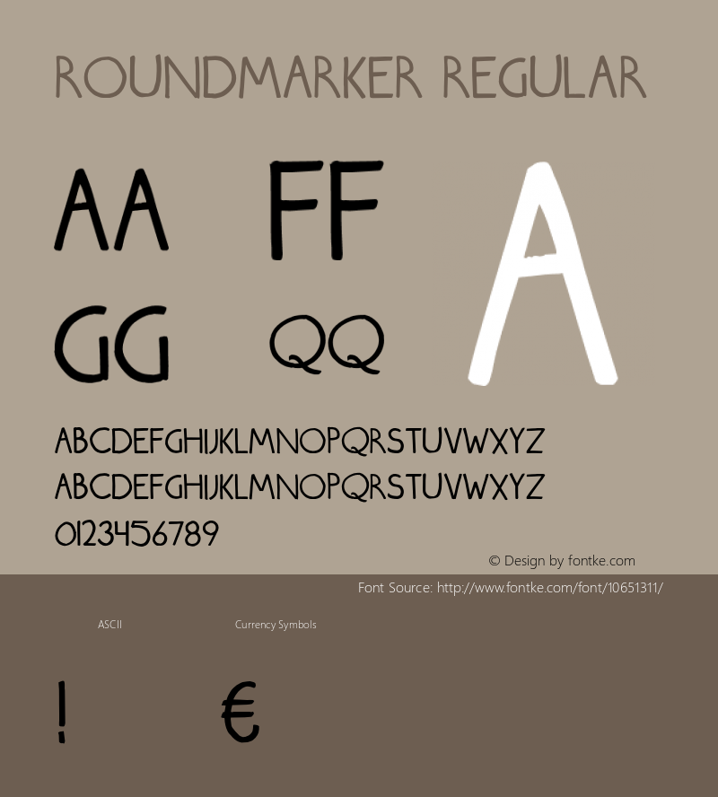 Roundmarker Regular Version 1.000;PS 001.001;hotconv 1.0.56图片样张