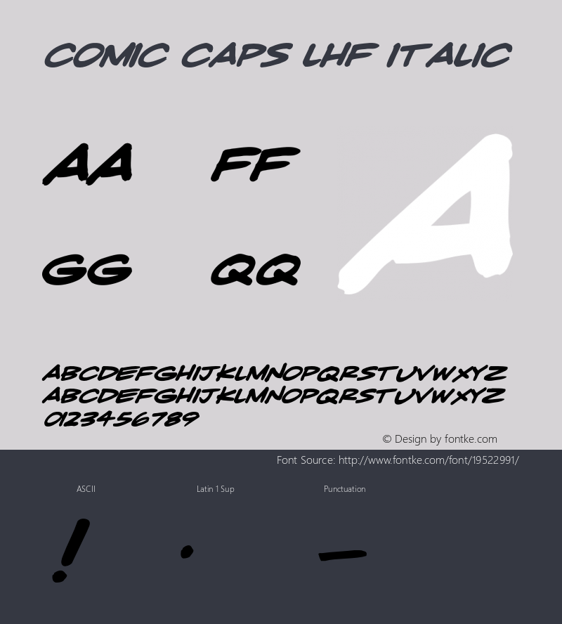 ComicCapsLHF-Italic Version 001.902图片样张