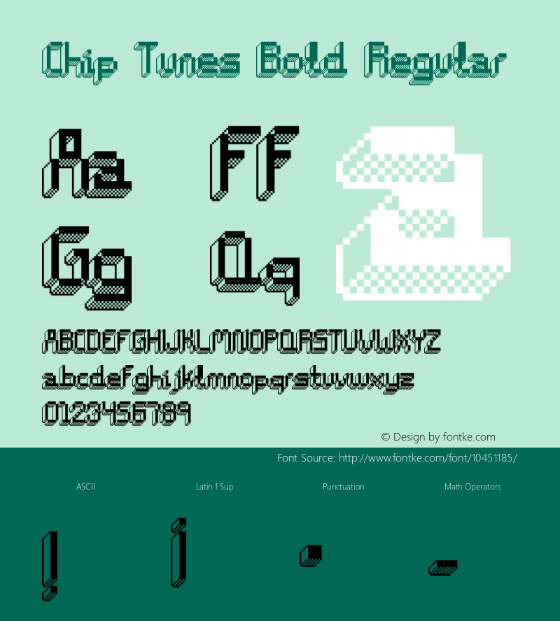 Chip Tunes Bold Regular Version 1.000;PS 002.000;hotconv 1.0.56;makeotf.lib2.0.21325 DEVELOPMENT图片样张