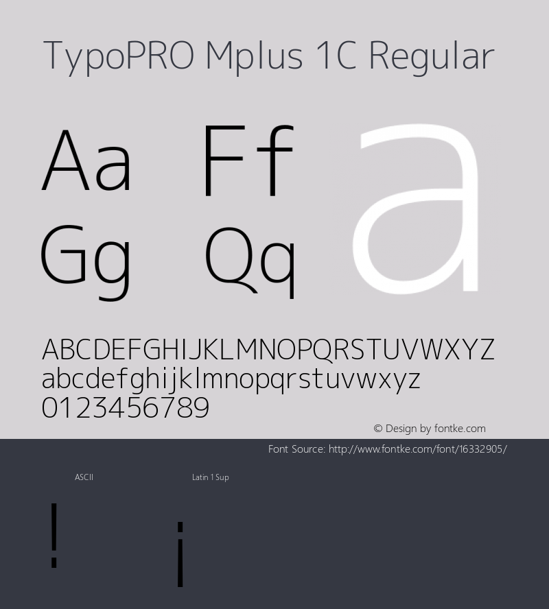 TypoPRO Mplus 1C Regular Version 1.059图片样张